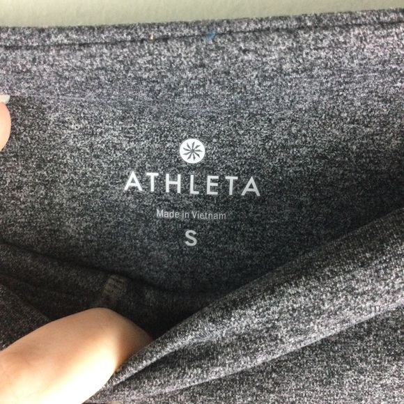 Athleta Salutation Capri Heather Gray Yoga Leggings Size Small - Picture 7 of 8